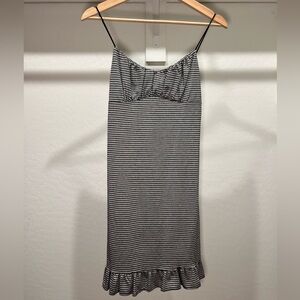 Black and White Houndstooth Slip Dress